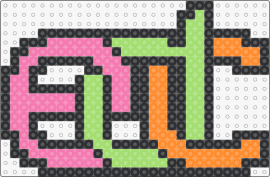 EDC Letters - edc,festival,music,logo,text,rave,linked,pink,green,orange