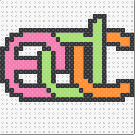 EDC Letters - edc,festival,music,logo,text,rave,linked,pink,green,orange