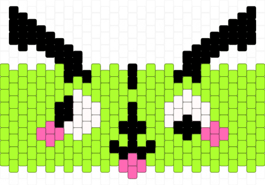 Gir vertical cuff! (With ears!) - green,invader zim,gir,vertical cuff,vertical