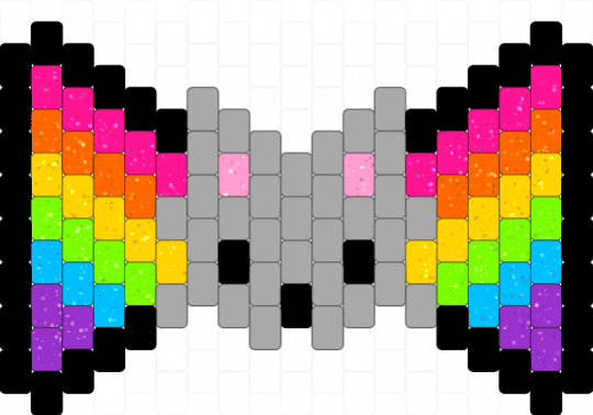 NYAN CAT BOW!!!1!1! - beige, bow, bowtie, hairclip, nyan cat, pink, rainbow, remix