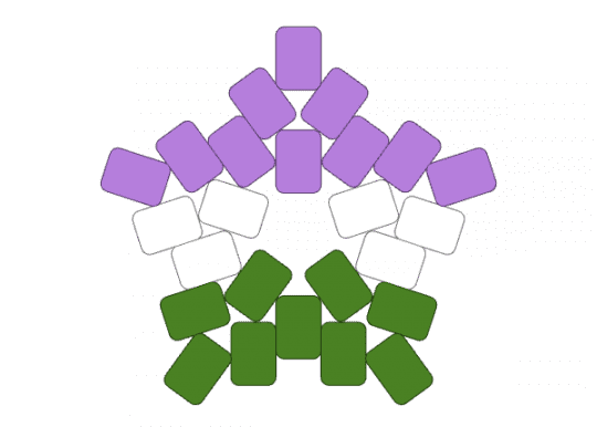 genderqueer pride star - green, pink