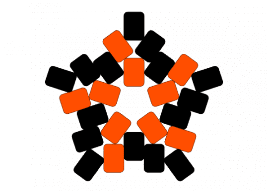 halloween star :P - black, orange