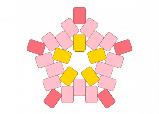 pink and yellow star - pink