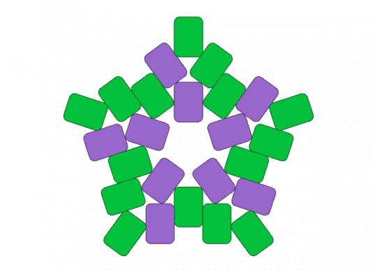 GREEN AND PURPLE SWIRL STAR - green, purple, star