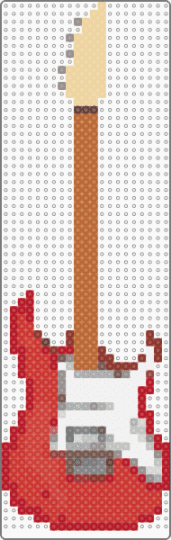 guitar - red, tan