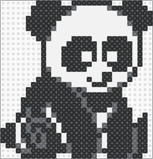 Panda sprite - black,white,panda,bear,animal,cute,gameboy color,sprite