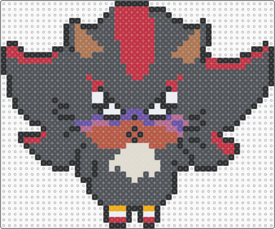 Shadow pixel art (Sorry if it's wrong!) - gray,red