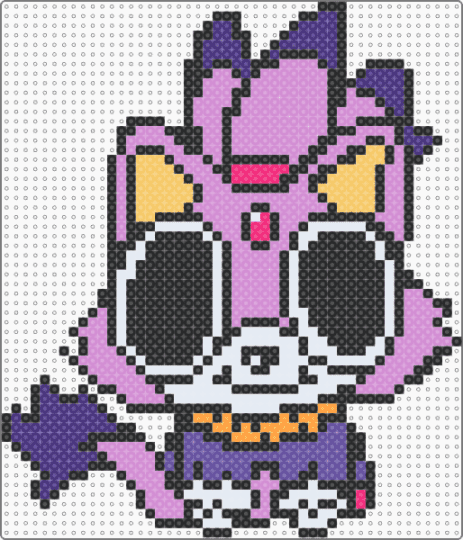 BLAZE THE CAT (MEME) PIXEL ART - black,pink,purple