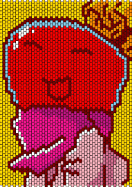 h - happy,smile,panel,red,pink,yellow