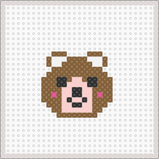 Perler Bead Small - Bear - tan,beige