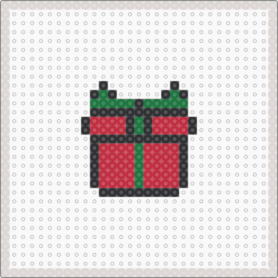 Perler Bead Christmas - Gift - beige