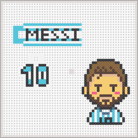 Perler Bead FIFA - Argentina 1 - beige,light blue