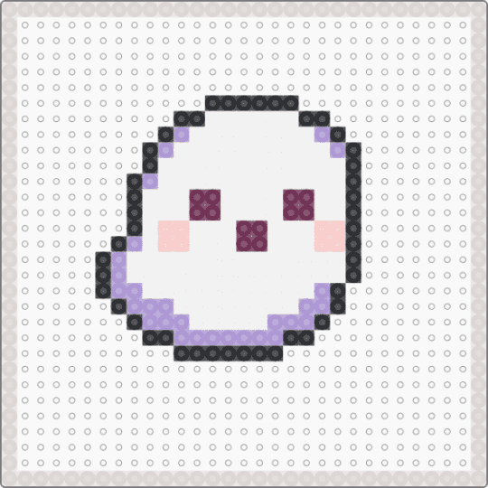 Perler Bead Halloween - Ghost - beige