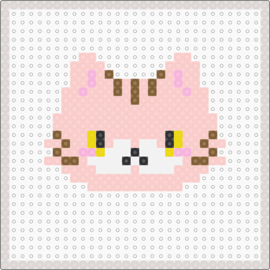 Perler Bead Cat - 3 - beige