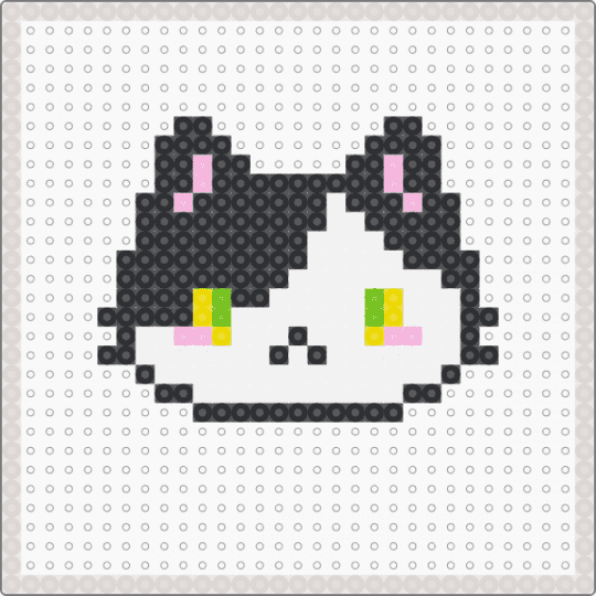Perler Bead Cat - 8 - beige