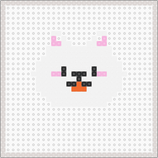 Perler Bead Small - Dog - white,beige