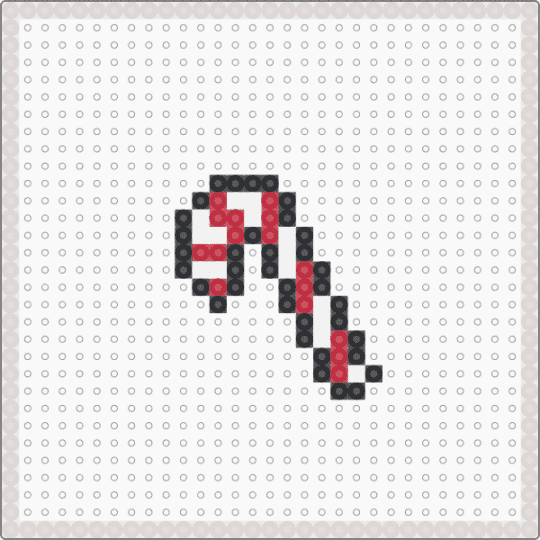 Perler Bead Christmas - Cane - beige