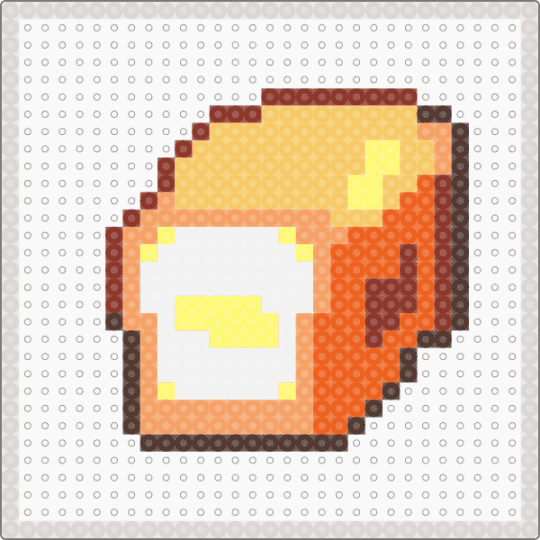 Perler Bead Bakery - Bread Loaf - yellow,orange,beige