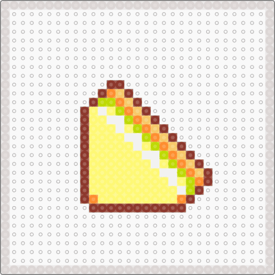 Perler Bead Bakery - Sandwich - yellow,beige