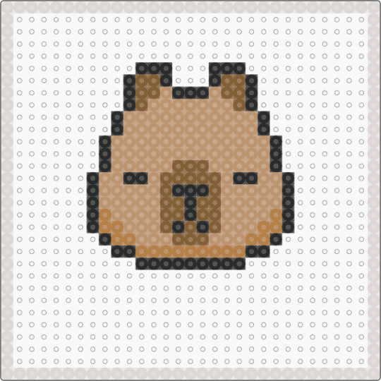 Perler Bead Small - Capybara - beige
