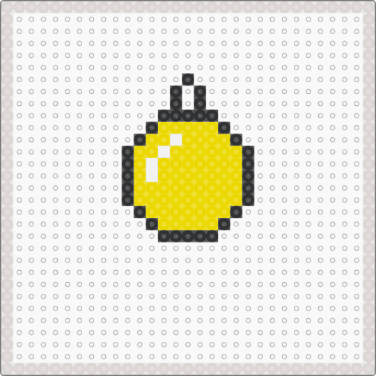 Perler Bead Christmas - Ornament Bell - yellow,beige