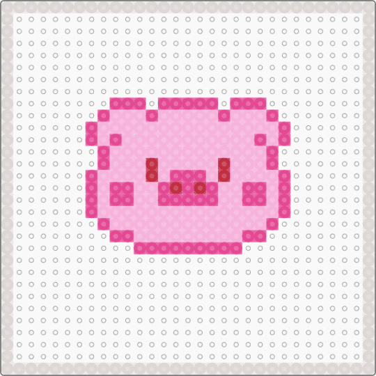 Perler Bead Small - Pig - beige,pink