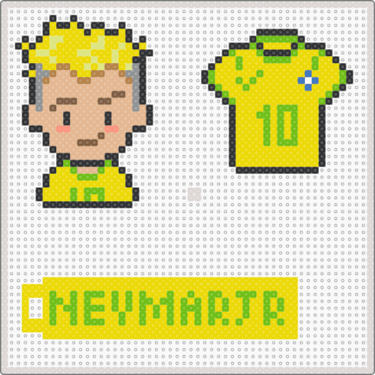 Perler Bead FIFA - Brazil - beige,green,yellow