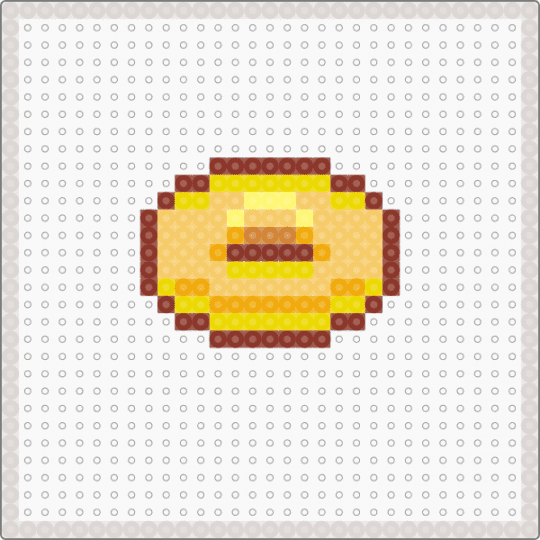Perler Bead Bakery - Donut - yellow,beige