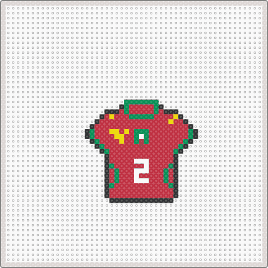 Perler Bead FIFA - Morocco - beige, red