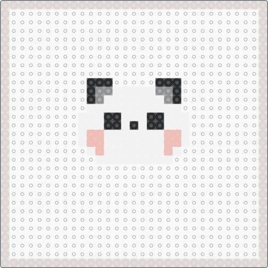 Perler Bead Small - Panda - beige