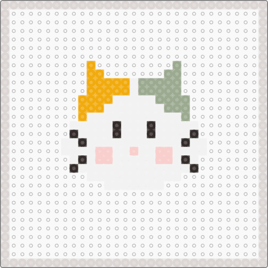 Perler Bead Small - Cat - beige