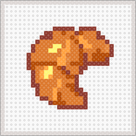 Perler Bead Bakery - Croissant - red,orange,beige
