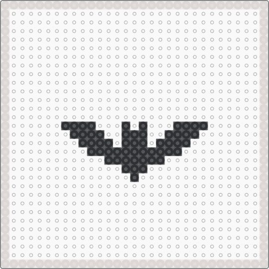 Perler Bead Halloween - Bat - black,beige