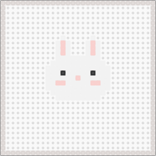Perler Bead Small - Bunny - white,beige