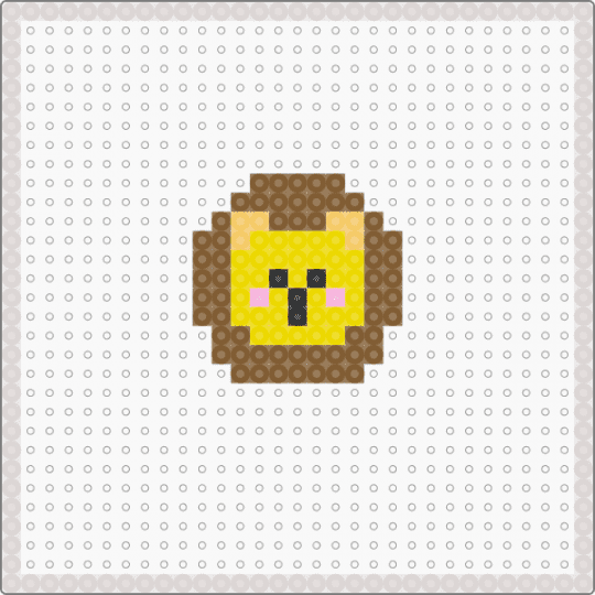 Perler Bead Small - Lion - tan,beige