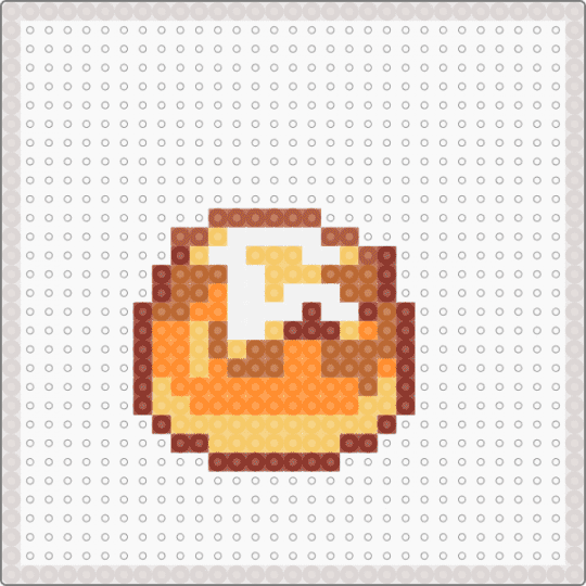 Perler Bead Bakery - Bread Bun - beige
