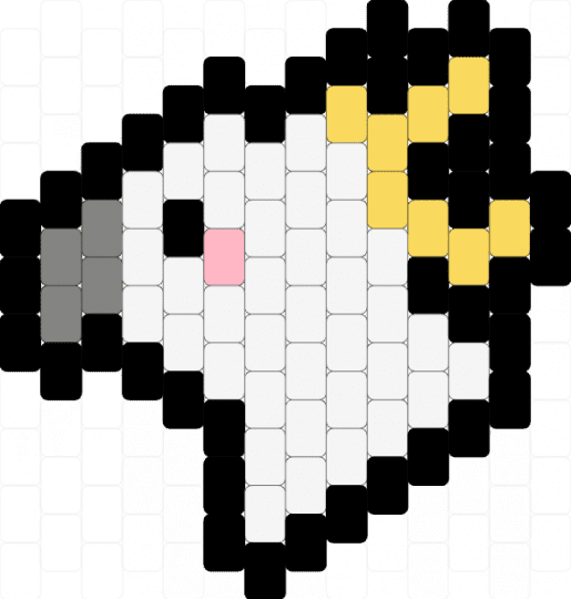 Pearit - parrot, white, yellow