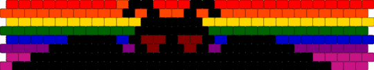 moth man rainbow cuff - pink,red,yellow,green,moth,mothman,lgbtq,gay,queer,cryptid,rainbow
