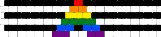 straight ally cuff - black,white,green,pink,colorful