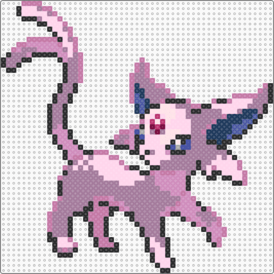 Espeon - gray, pink
