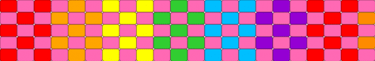 cute ladder stitch - red,pink