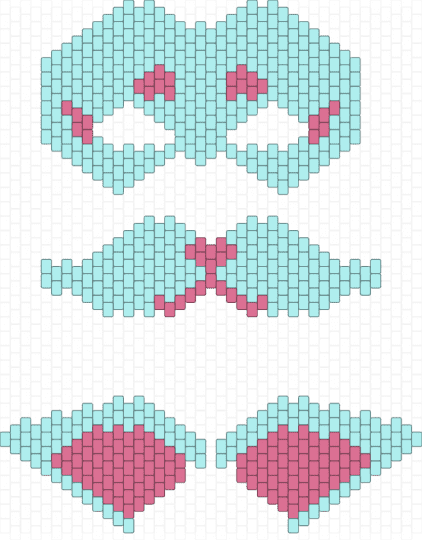 pink and blue mask& ears! - light blue