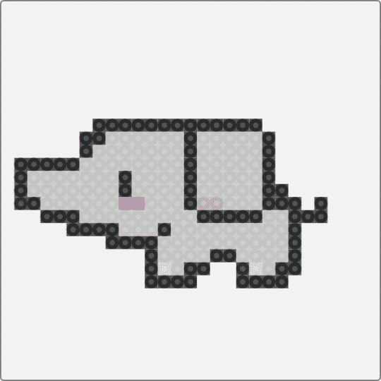 Baby elephant - white,beige