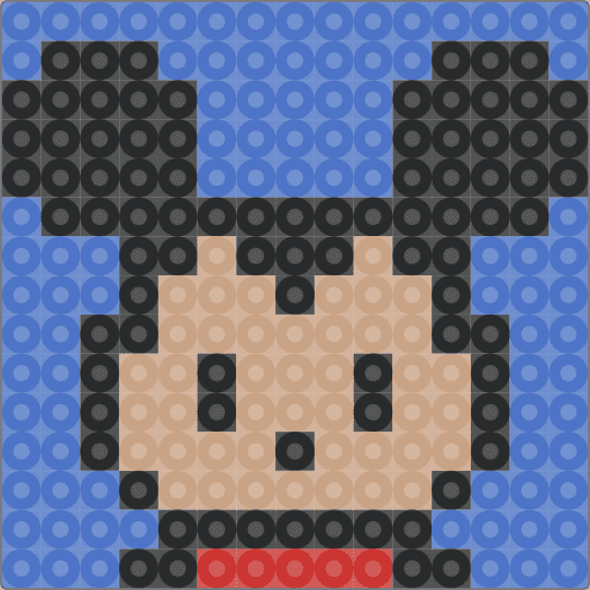Mickey Mouse - blue,beige