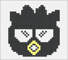 bat - batzmaru,sanrio,character,kawaii,head,black,white