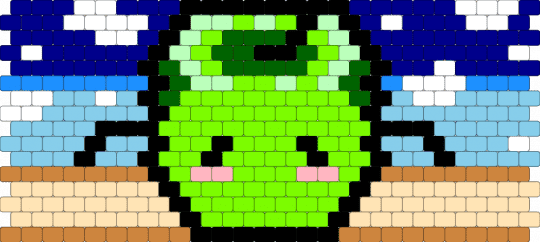 Junimo - beige, forest spirit, green, junimo, junimo spirit, junimos, light blue, purple, stardew valley, sv