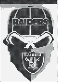 Raiders - raiders,skull,oakland,football,team,sports,grayscale,black,white