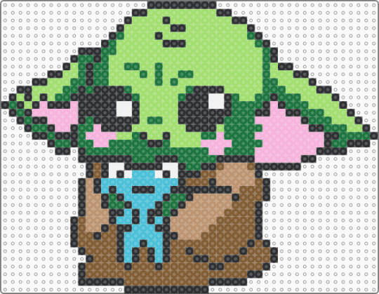 Grogu - green,tan