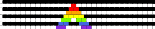 Straight ally flag cuff - black, blue, colorful, purple, white