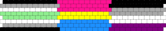 Pan, Ace, and agender peotye cuff for my friend:> - beige, pink